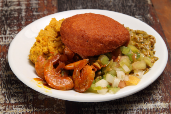 Acarajé no prato
